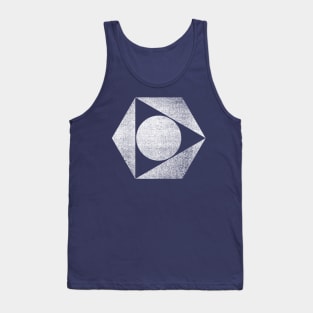 Tri Circle - White Tank Top